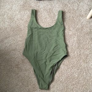 AERIE Low back high leg one piece